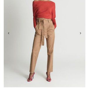 Camel Color High-waisted Reiss Paperbag trousers -Never Worn